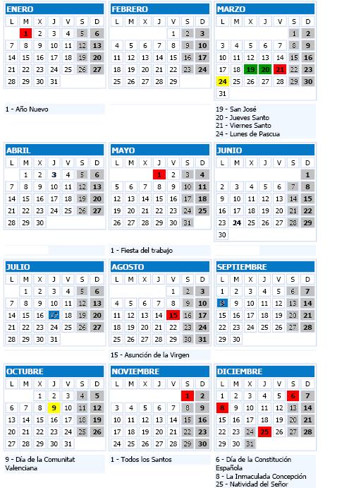 calendario procesal orihuela